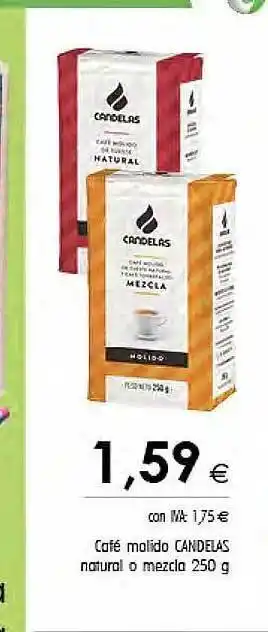 Cash Ifa Café molida candelas natural o mezcla oferta