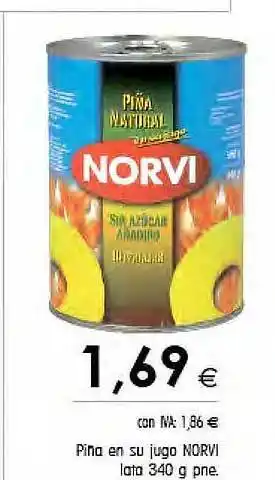 Cash Ifa Piña de su jugo norvi lata oferta