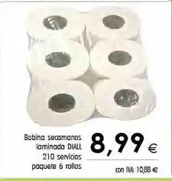 Cash Ifa Bobina secamanos laminado diall 210 servicias poquete 6 rollos oferta