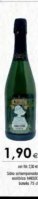 Cash Ifa Sidra achampanado ecolóxica maeloc botella oferta