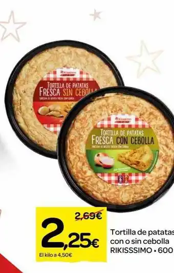 Dialprix Tortilla de patatas con o sin cebolla rikisssimo oferta
