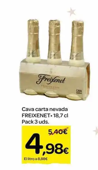 Dialprix Cava carta nevada freixenet 18.7 cl pack 3 oferta