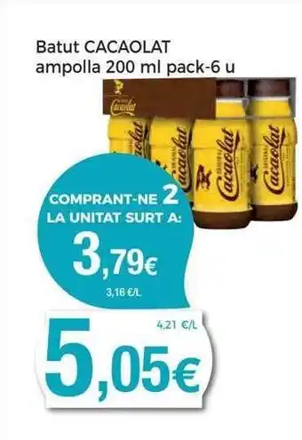 Keisy Batut cacaolat ampolla pack-6 oferta