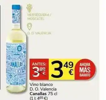 Supermercados Charter Vino blanco d.o. valencia canallas oferta