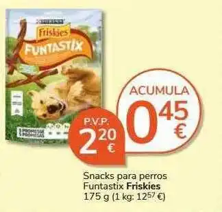 Supermercados Charter Snacks para perros funtastix friskies oferta