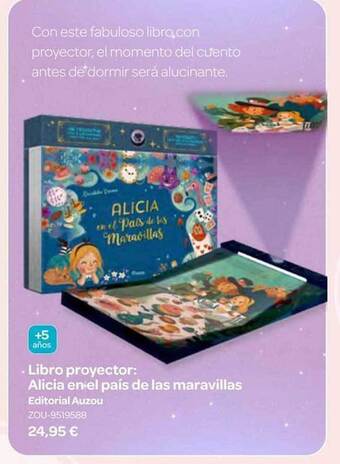 Dideco Libro proyector: alicia en el país de las maravillas editorial auzou oferta