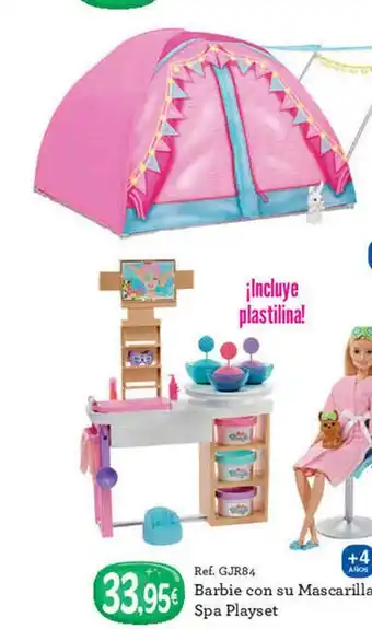 Tió Sam Barbie con su mascarilla spa playset oferta