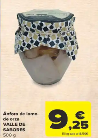 Carrefour Ánfora de Lomo De Orza Valle de Sabores oferta