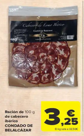 Carrefour Ración de 100g de Cabecero Ibérico oferta