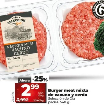Dia Burger Meat Mixta De Vacuno y Cerdo oferta