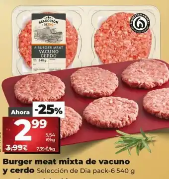 Dia Burger Meat Mixta De Vacuno y Cerdo oferta