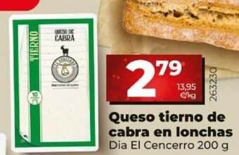Dia Queso Tierno de Cabra En Lonchas oferta