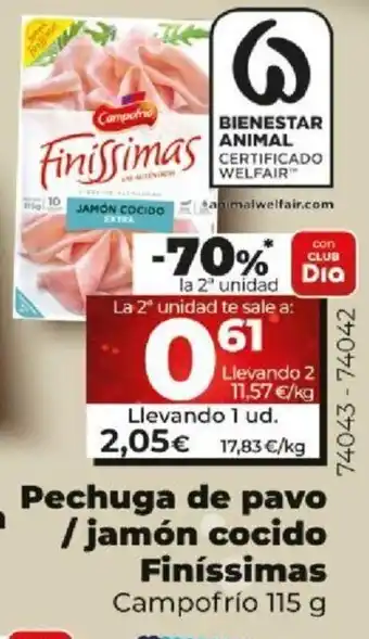 Dia Pechuga de Pavo / Jamón Cocido Finíssimas oferta