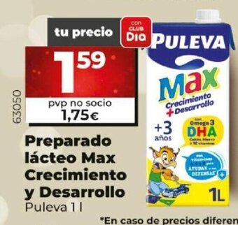Dia Preparado Lácteo Max Crecimiento Y Desarrollo oferta