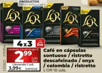 Dia Café en Cápsulas Sontuoso / Ristretto Descafeinado / Onyx / Colombia / Ristretto oferta