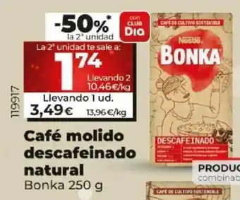 Dia Café Molido Descafeinado Natural oferta