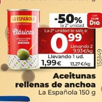 Dia Aceitunas Rellenas de Anchoa oferta