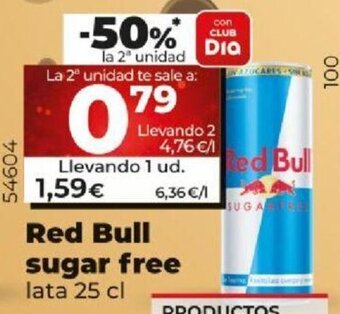 Dia Red Bull Sugar Free oferta