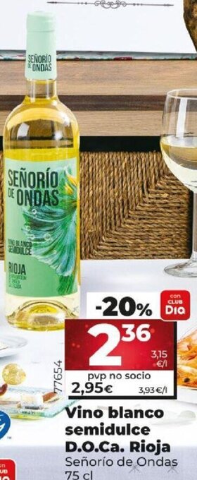 Dia Vino Blanco Semidulce D.O.Ca. Rioja oferta