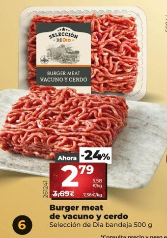 Dia Burger Meat de Vacuno y Cerdo oferta