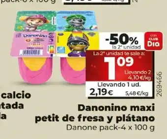 Dia Danonino Maxi Petit de Fresa y Plátano oferta