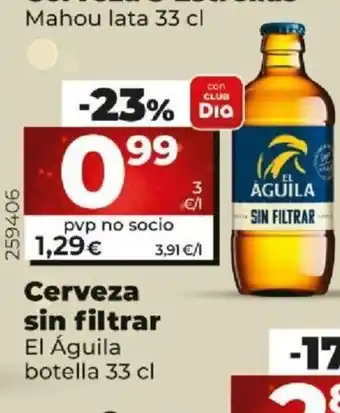 Dia Cerveza Sin Filtar oferta