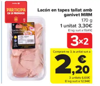 Carrefour Lacón en Tapes Tallat Amb Ganivet MRM oferta