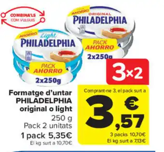 Carrefour Formatge d'Untar Philadelphia Original o Light oferta