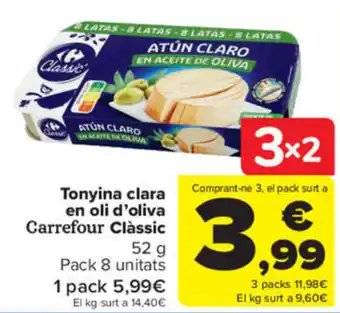 Carrefour Tonyina Clara En Oli d'Oliva Carrefour Clássic oferta