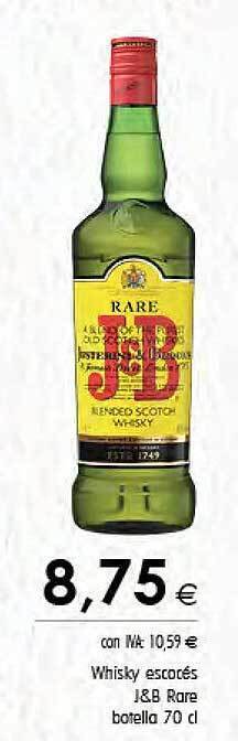 Cash Ifa Whisky escocés j&b rare oferta