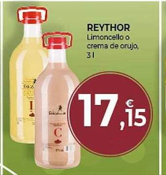 CashDiplo Reythor limoncello o crema de orujo oferta