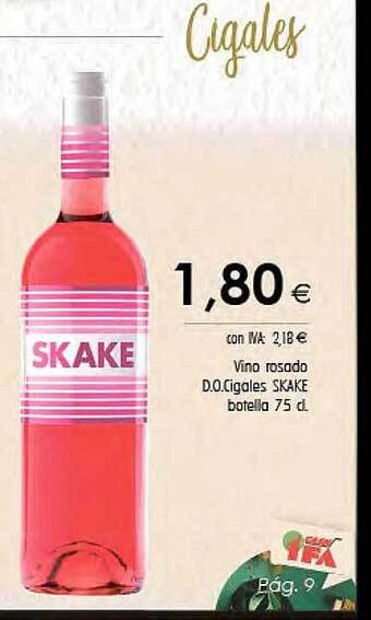 Cash Ifa Vino rosado d;o. cigales skake oferta