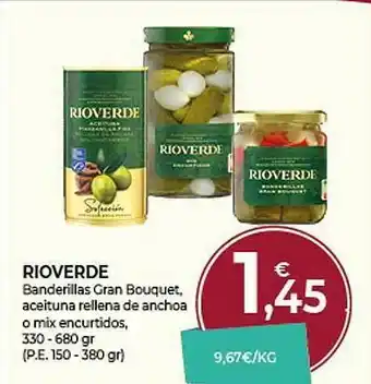 CashDiplo Rioverde banderillas gran bouquet aceituna rellena de anchoa o mix encurtidos oferta
