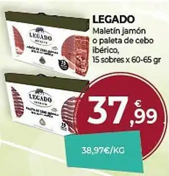 CashDiplo Legado maletin jamón o paleta de cebo ibérico oferta