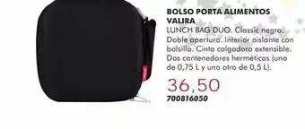 Bolso porta alimentos valira