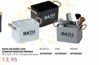 Cesta de baño con compartimentos wenko
