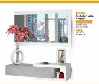 Mi Bricolaje Noon recibidor 1 cajón + espejo oferta