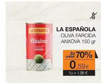 Plusfresc 2a unitat 70% la española oliva farcida anxova oferta