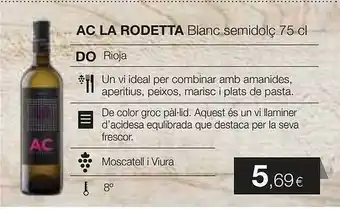 Plusfresc Ac la rodetta blanc semidolç oferta