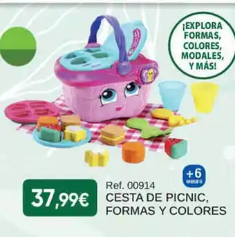 Cesta de picnic formas y colores