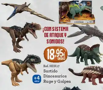 Tió Sam Surtido dinosaurios ruge y golpea oferta