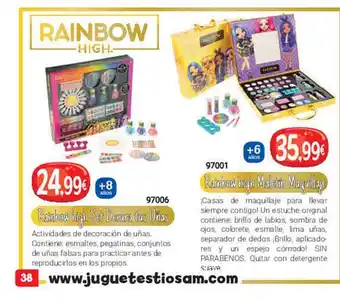 Tió Sam Rainbow high maletin maquillaje oferta