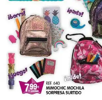 Juguetilandia Mimochic Mochila Sorpresa Surtido oferta