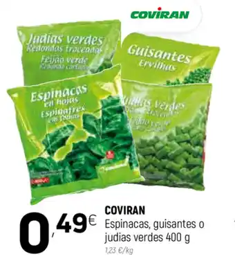 Coviran Coviran Espinacas, guisantes o judias verdes 400g oferta