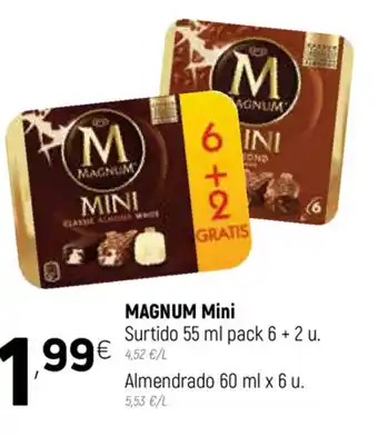 Coviran Magnum Mini Surtido 55ml pack 6+2u / Almendrado 60ml x 6u oferta