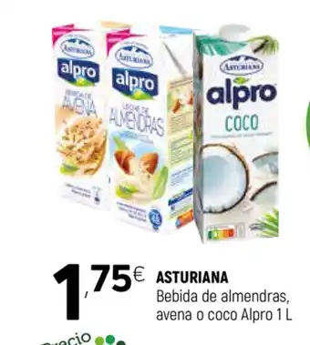 Coviran Asturiana Bebida de almendras, avena o coco Alpro 1L oferta
