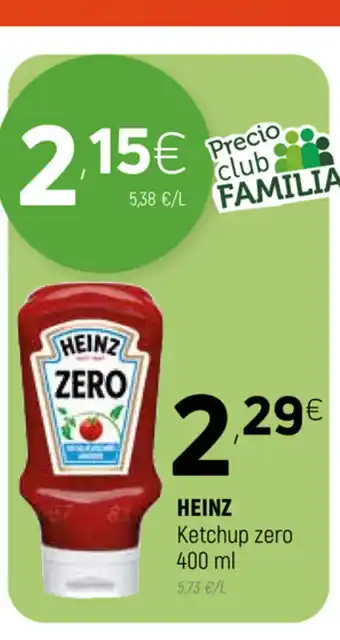 Coviran Heinz Ketchup zero 400ml oferta