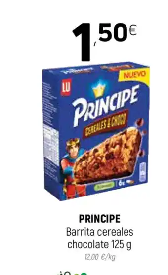Coviran Principe barrita cereales chocolate 125g oferta