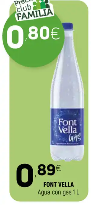 Coviran Font Vella Agua con gas 1L oferta