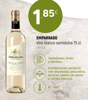 Coviran Emparrado Vino blanco semidulce 75cl oferta